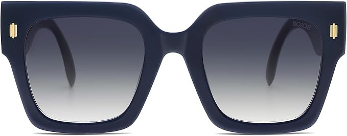 SOJOS Retro Oversized Big Square Sunglasses Womens SJ2194 | Trendy Vintage Fashion Luxury Large T... | Amazon (US)