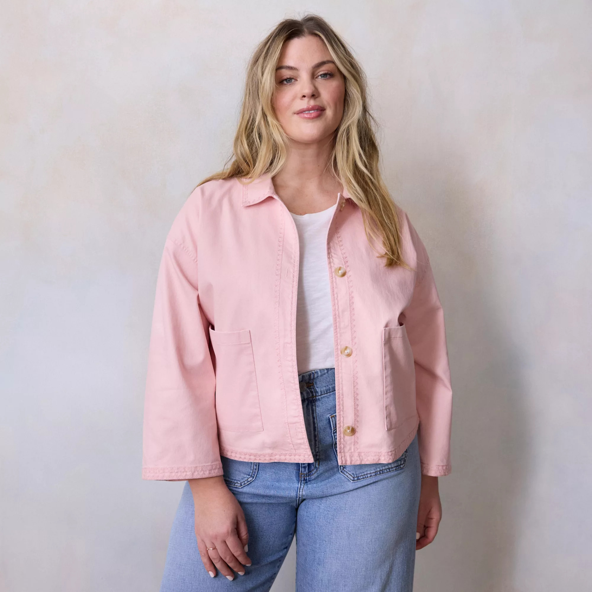 Plus Size LC Lauren Conrad Relaxed Femme Trucker Jacket | Kohl's