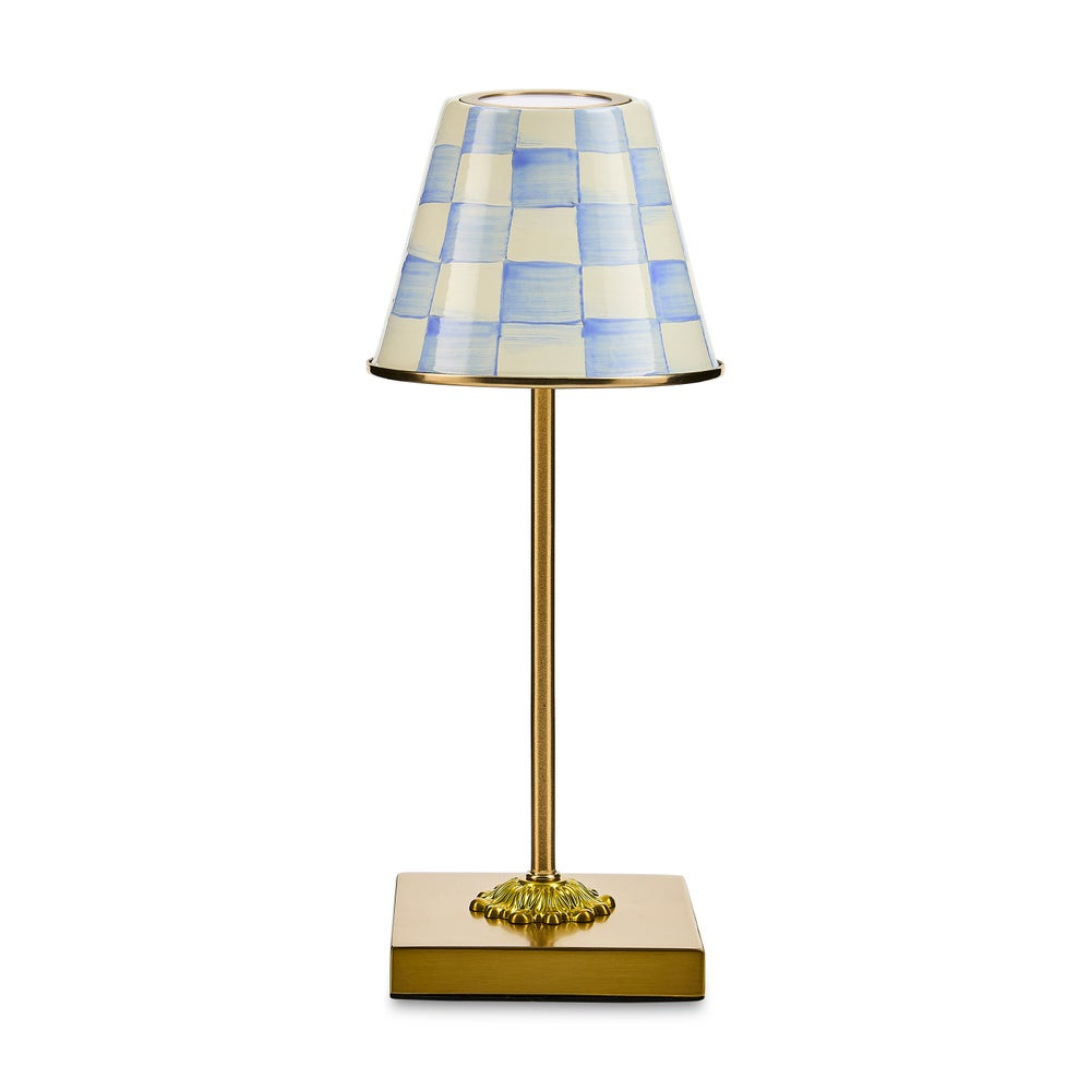 Sky Check LED Rechargeable Cafe Table Lamp | MacKenzie-Childs