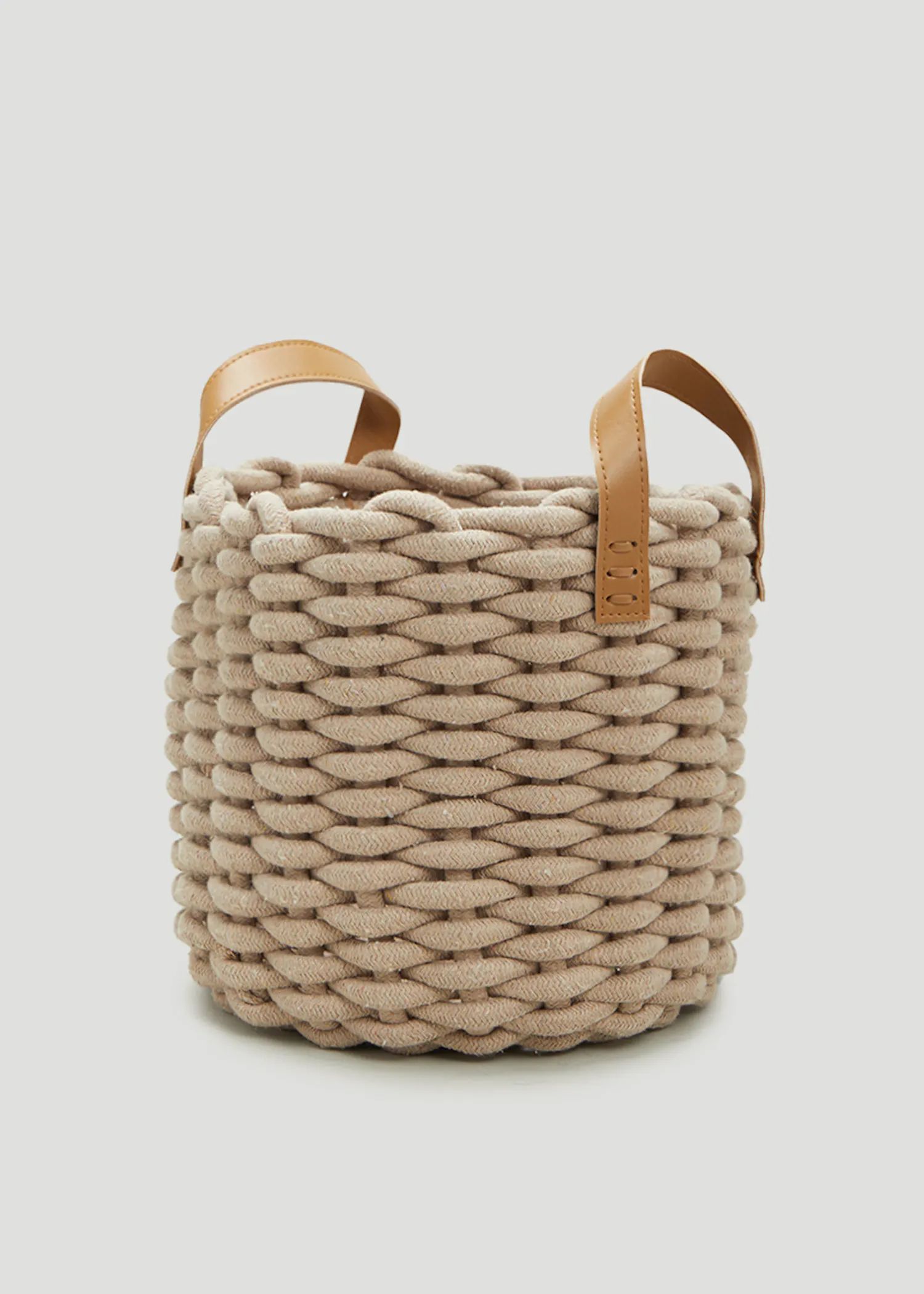 Natural Woven Rope Storage Basket (26cm x 31cm) – Natural | Matalan (UK)