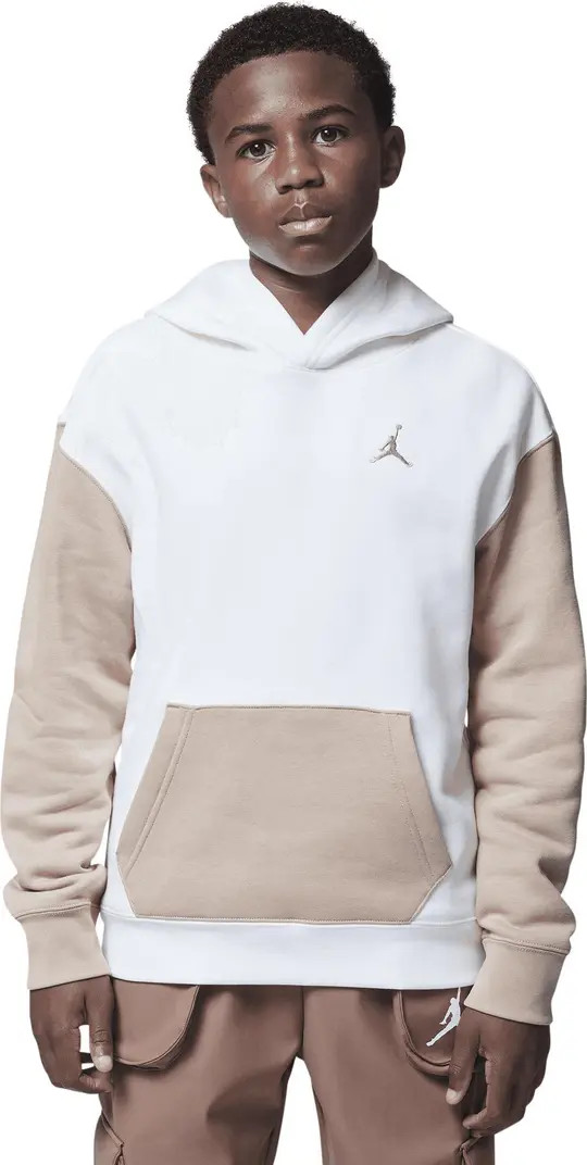 Jordan Kids' Brooklyn Fleece Hoodie in Carbon Heather at Nordstrom | Nordstrom