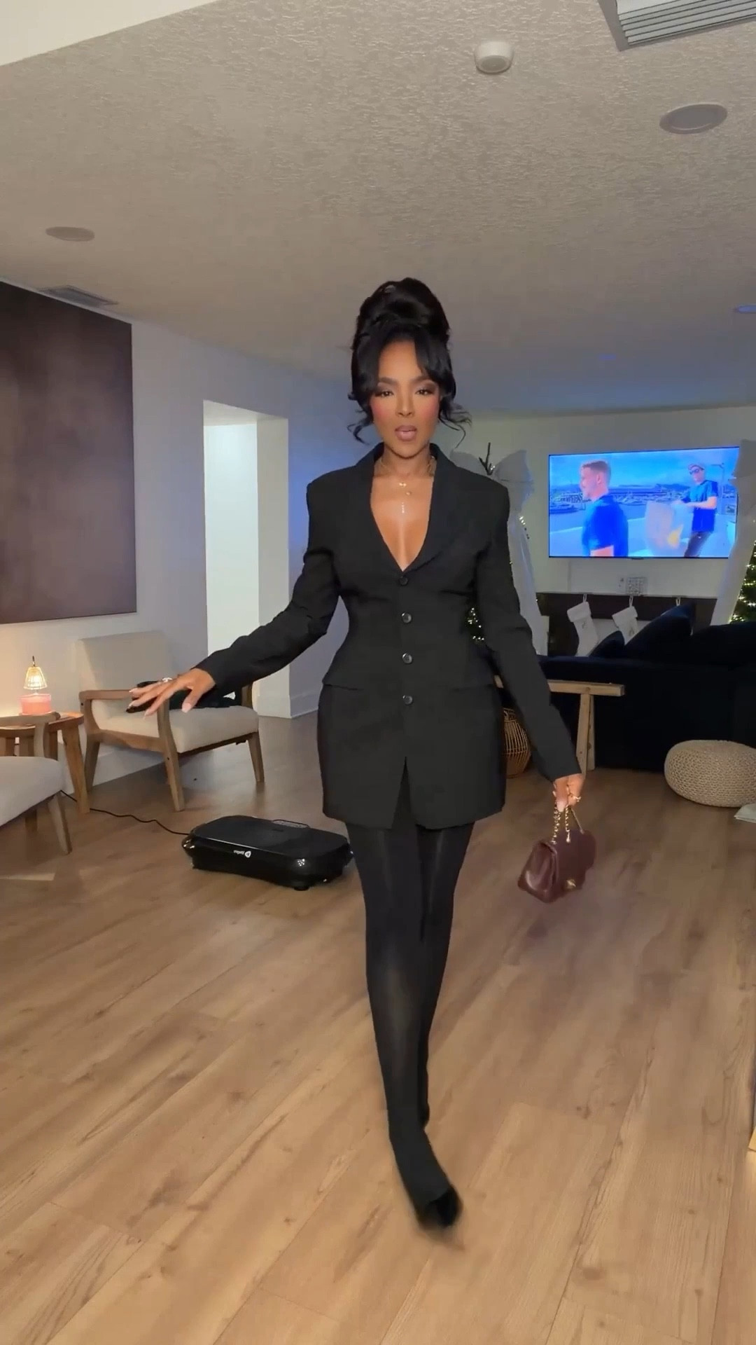 ✨ Power Dressing, Refined

A tailored blazer moment that instantly elevates the entire look. Structured, sleek, and confident, this outfit does all the work for you with minimal effort. Each piece styles seamlessly with other staples, making it a smart long-term wardrobe choice where the cost per wear keeps dropping.

Perfect for:
• Dinner dates or events
• Nights out or cocktails
• Elevated workdays or meetings

📏 Sizing:
Top: Small
Bottoms: Small
Shoes: True to size
Bag: One size

Measurements:
5’4” · 138 lbs · 34D · 27” waist · 40” hips

Save this post for later.

Chic black outfit inspiration, tailored blazer styling, elevated night-out looks, capsule wardrobe essentials, polished minimalist outfits, timeless black ensembles.

Follow me on Instagram and YouTube @kirasfashionfinds

#LTKootd #LTKPetite #LTKHoliday