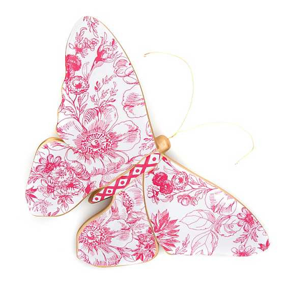 Toile Butterfly Wall Decor - Pink | MacKenzie-Childs
