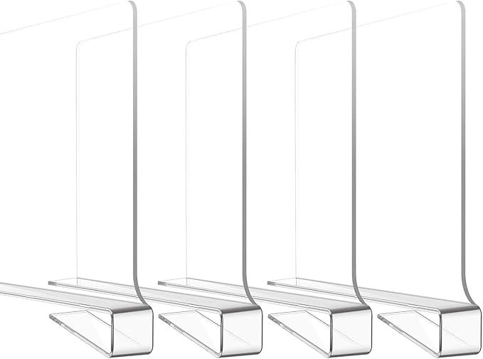 SanRocFun Shelf Dividers for Closets, Clear Shelf Divider Closets Shelf Separator to Organize Clo... | Amazon (US)