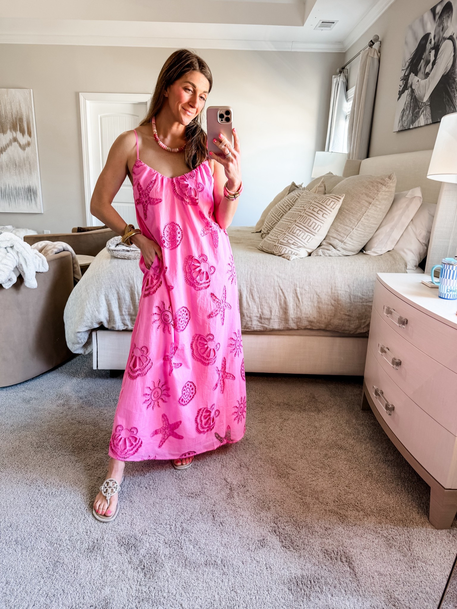 Another gorgeous dress from Shop Avara in a beautiful bubblegum pink color with fun beachy, seashell & starfish details. Adjustable shoulder straps, pockets and great length but short enough for flats. I’m 5’4. Wearing a small. If between, you can go down 

Linked jewelry and shoes too!

Click here to shop 

Pink | beachy | seashell | vacay | vacation | resort | spring | maxi dress | star fish | adjustable straps | long | pink | shop Avara | tts | flats | Tory Burch miller | sandals | necklaces | bracelets | Allie + Bess 


#LTKSeasonal #LTKootd #LTKTravel