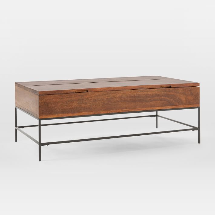 Industrial Storage Pop-Up Coffee Table (36"–50") | West Elm (US)