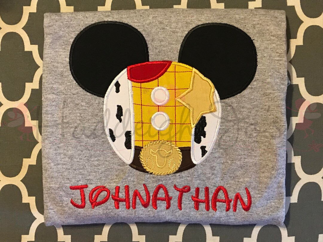Woody Mr Mouse Head personalized applique Childrens Kids Infant Toddler shirt | Etsy (US)