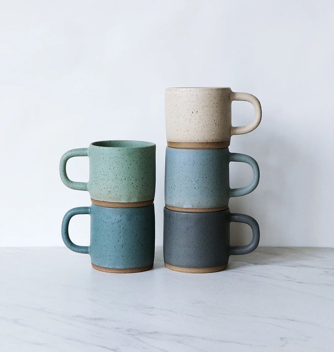 SECONDS SALE : 8 oz mug. Speckled clay, matte glaze. | Etsy (US)