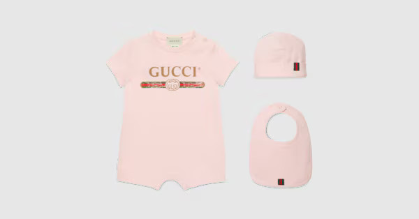 Gucci Baby cotton gift set with Gucci logo | Gucci (US)