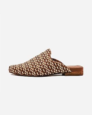 KAANAS Mustique Woven Square Toe Mule | Express