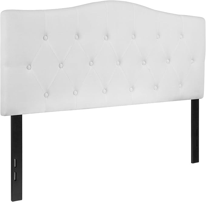 Flash Furniture Upholstered Headboard, Full, White | Amazon (US)