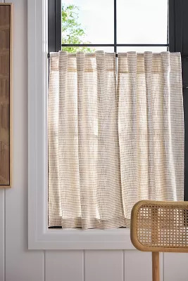 Mindra Striped Cotton Café Curtains, Set of 2 | Anthropologie (US)