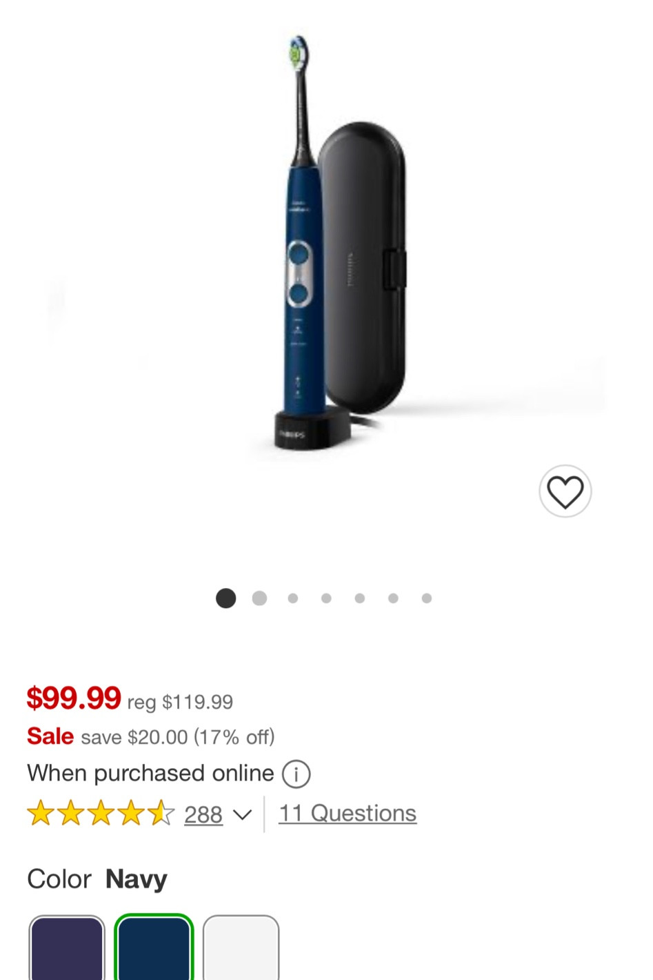 Electric toothbrush on sale in 3 colors! Comes with case and the charger. We love Philips sonicare toothbrushes and will never go back so we are getting the newer model! 

#LTKbeauty #LTKfamily #LTKsalealert