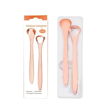 Tongue Scraper Stainless Steel Tongue Cleaner Professional Reduce Bad Breath Tongue Scrapers Help Yo | Walmart (US)