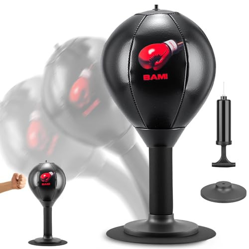 Desktop Punching Bag, Small Relaxing Punch Rage Bag Stress Relief with Upgraded Strong Suction Cup & All-Around Foam Protect Spring, Portable Tabletop Boxing Ball for Adult Youth Friends | Amazon (US)