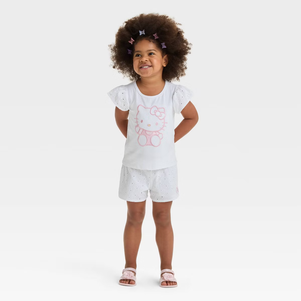 Toddler Girls' Hello Kitty 2pc Top and Shorts Set - White | Target