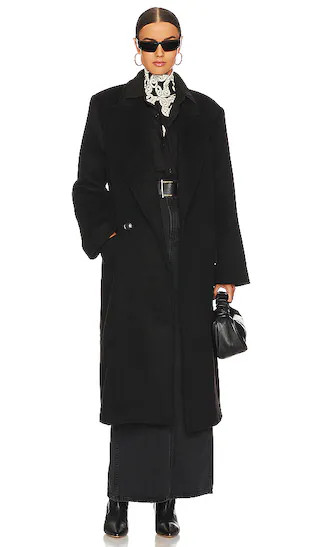 Bronte Oversized Coat in Black | Revolve Clothing (Global)