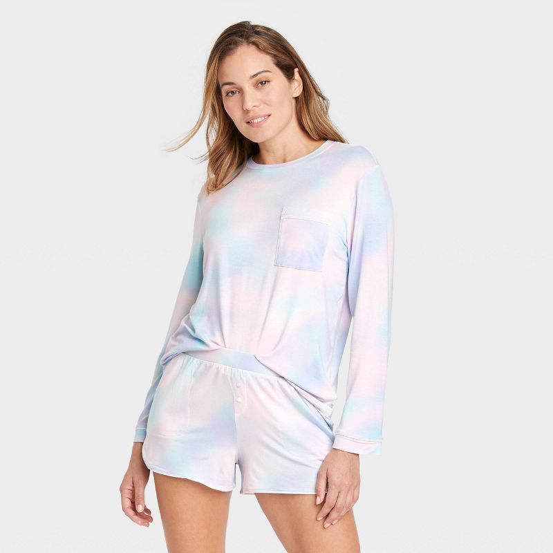 Women's Beautifully Soft Long Sleeve Top and Shorts Pajama Set - Stars Above™ | Target