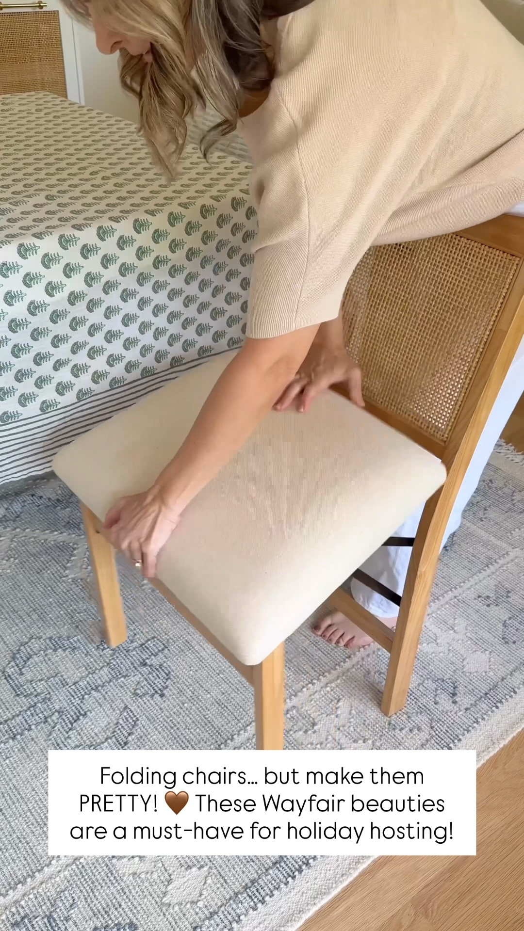 (#ad) Grab these @Wayfair folding chairs before holiday hosting starts! 🙌 They are SO much prettier than your typical folding chairs with their cane backs + neutral upholstered seats. And the best part? They fold up nice and slim for easy storage! 🤎I’ll link some of my favorite seasonal home decor finds too! #WayfairPartner #Wayfair

#LTKHome #LTKSeasonal