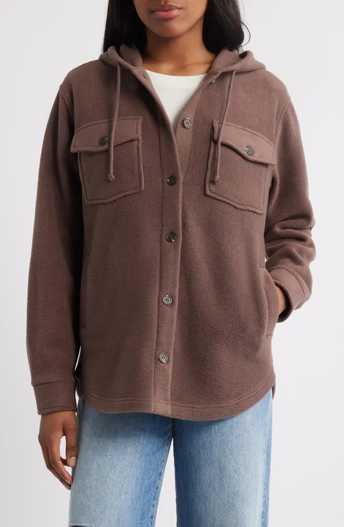 Thread & Supply Hooded Fleece Shacket | Nordstrom | Nordstrom