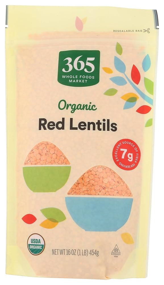 365 by Whole Foods Market, Organic Red Lentils, 16 Ounce | Amazon (US)