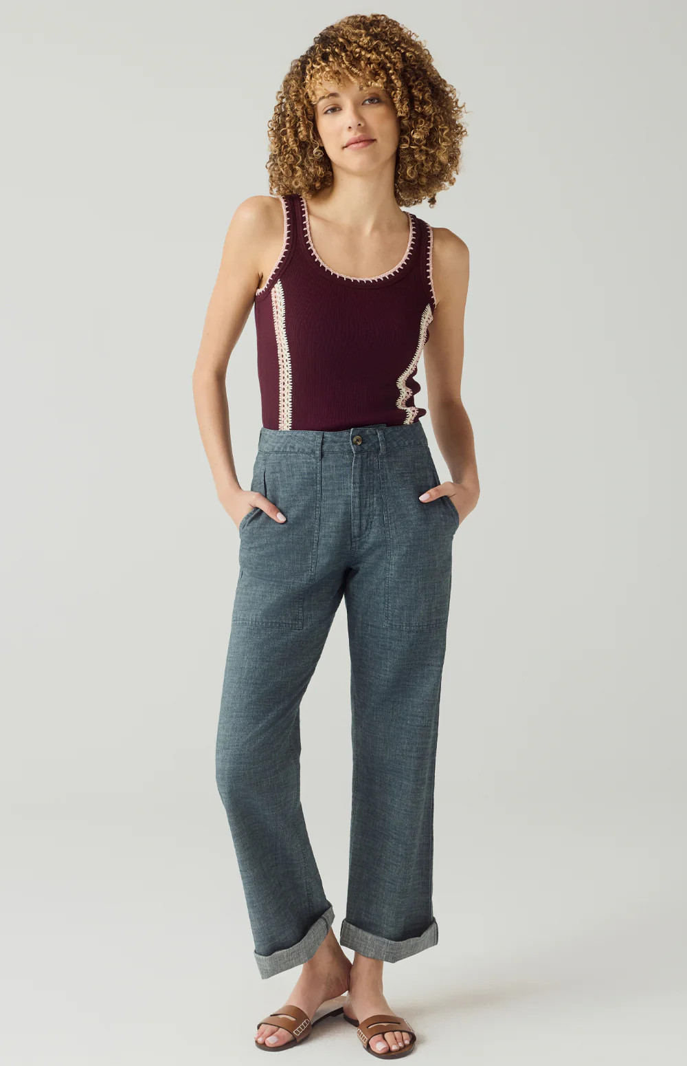 Paige Chambray Pant | Denim Blue | Alp N Rock