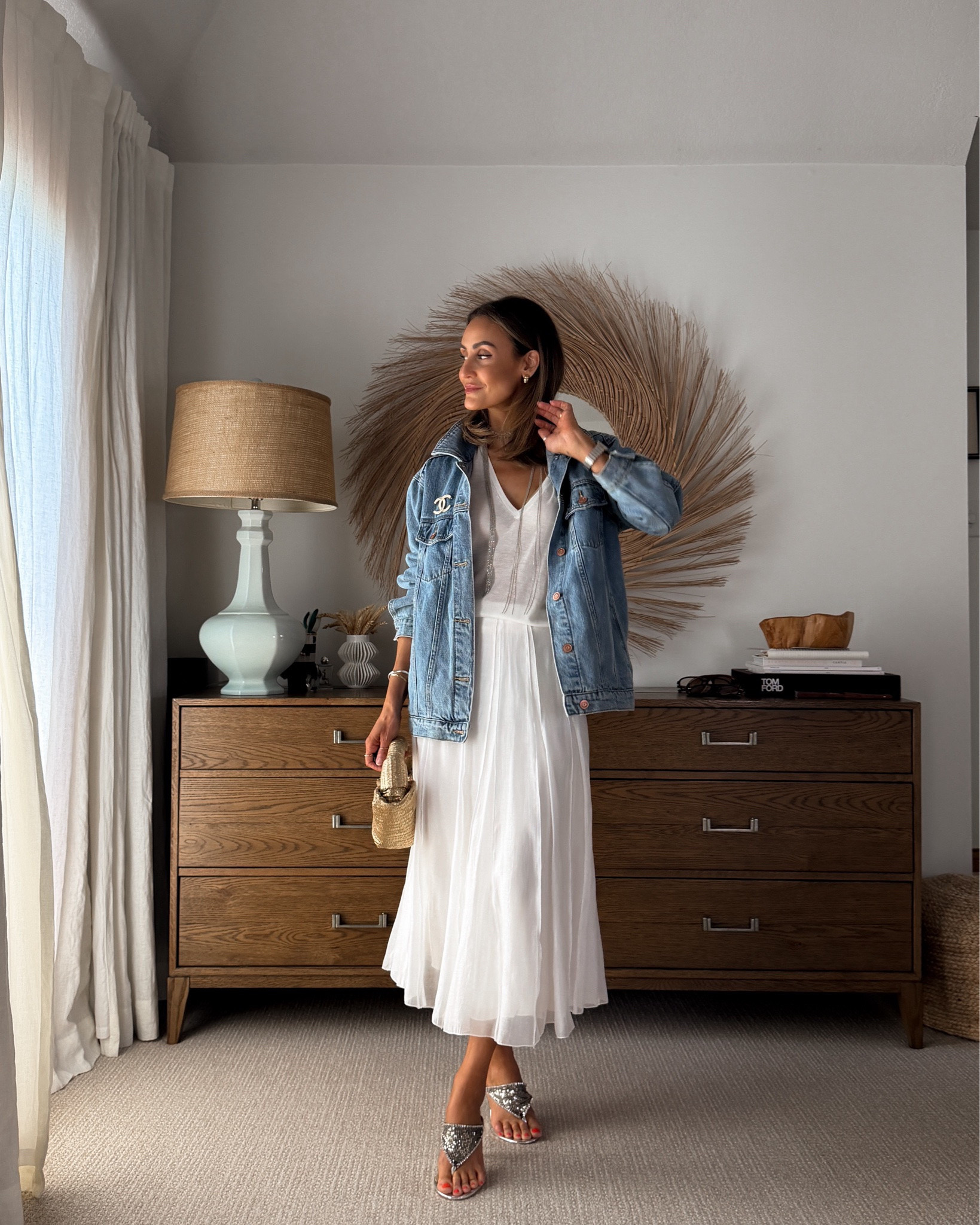 Gauzy cotton fluid midi skirt and think sweater paired with an oversized denim jacket, Zara pieces xs and jacket small

#LTKootd #LTKgrwm #LTKSeasonal