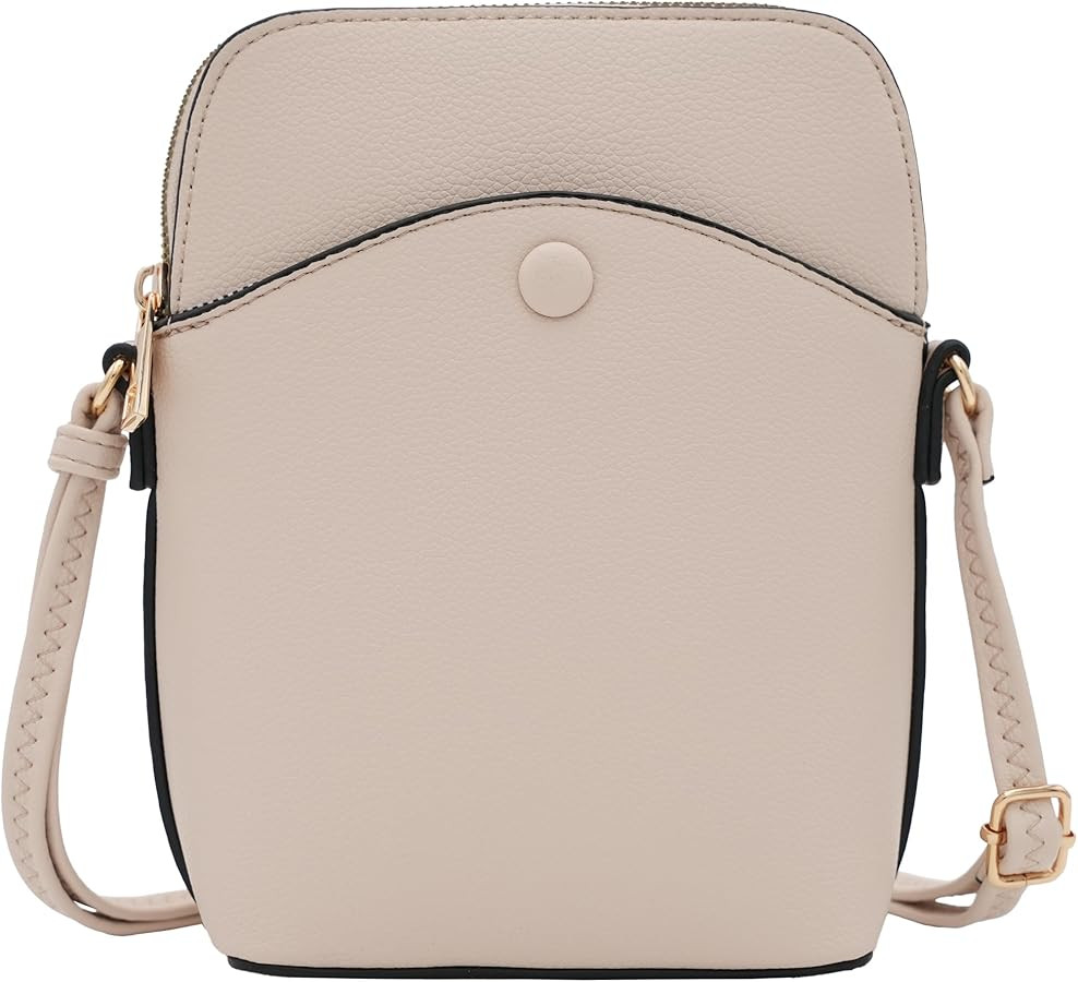 Small Crossbody Bag with Gold Hardware, Mini Shoulder Purse with Adjustable Strap | Amazon (US)