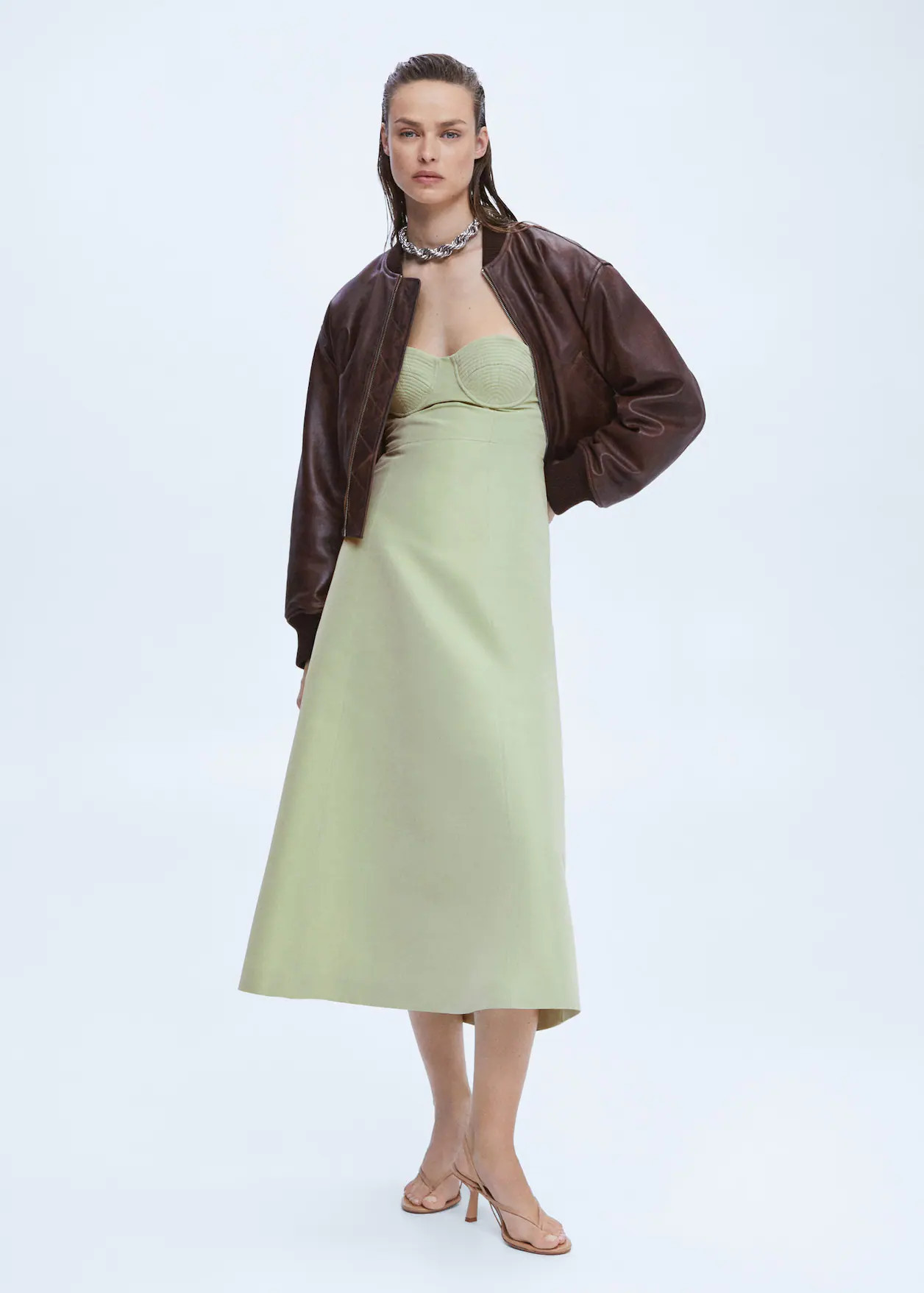 Flared corset dress | MANGO (US)