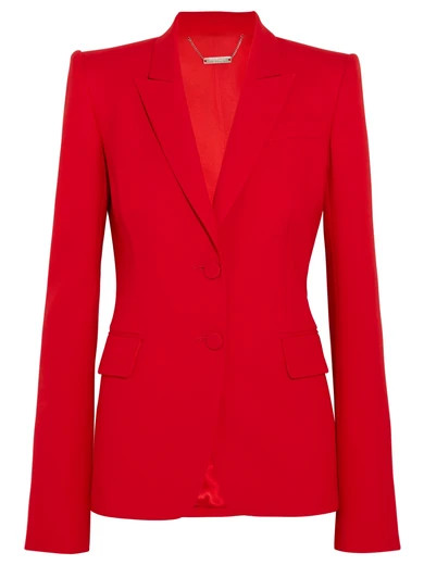 Alexander McQueen - Wool-blend Blazer - Red | NET-A-PORTER (US)