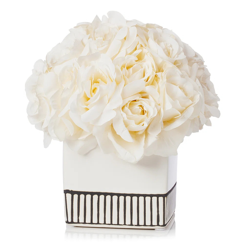 Silk Rose Arrangement in Pot | Wayfair North America