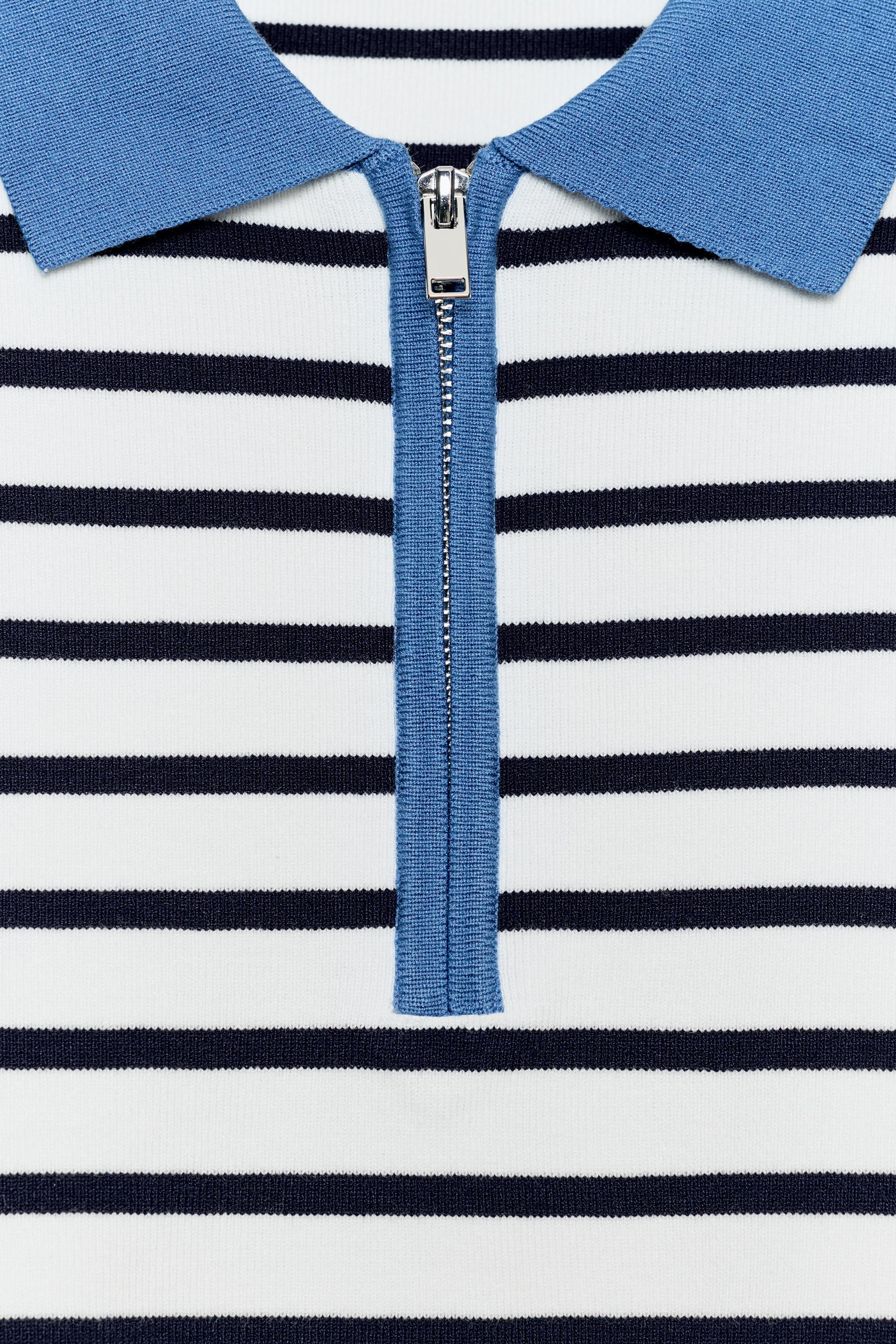 STRIPED KNIT POLO | Zara US