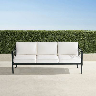 Mercier Sofa with Cushions in Onyx Aluminum | Frontgate