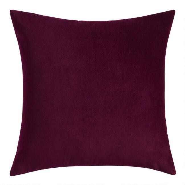 Purple Velvet Throw Pillow | World Market