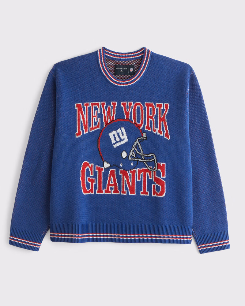 Men's New York Jets Crew Sweater | Men's Tops | Abercrombie.com | Abercrombie & Fitch (US)