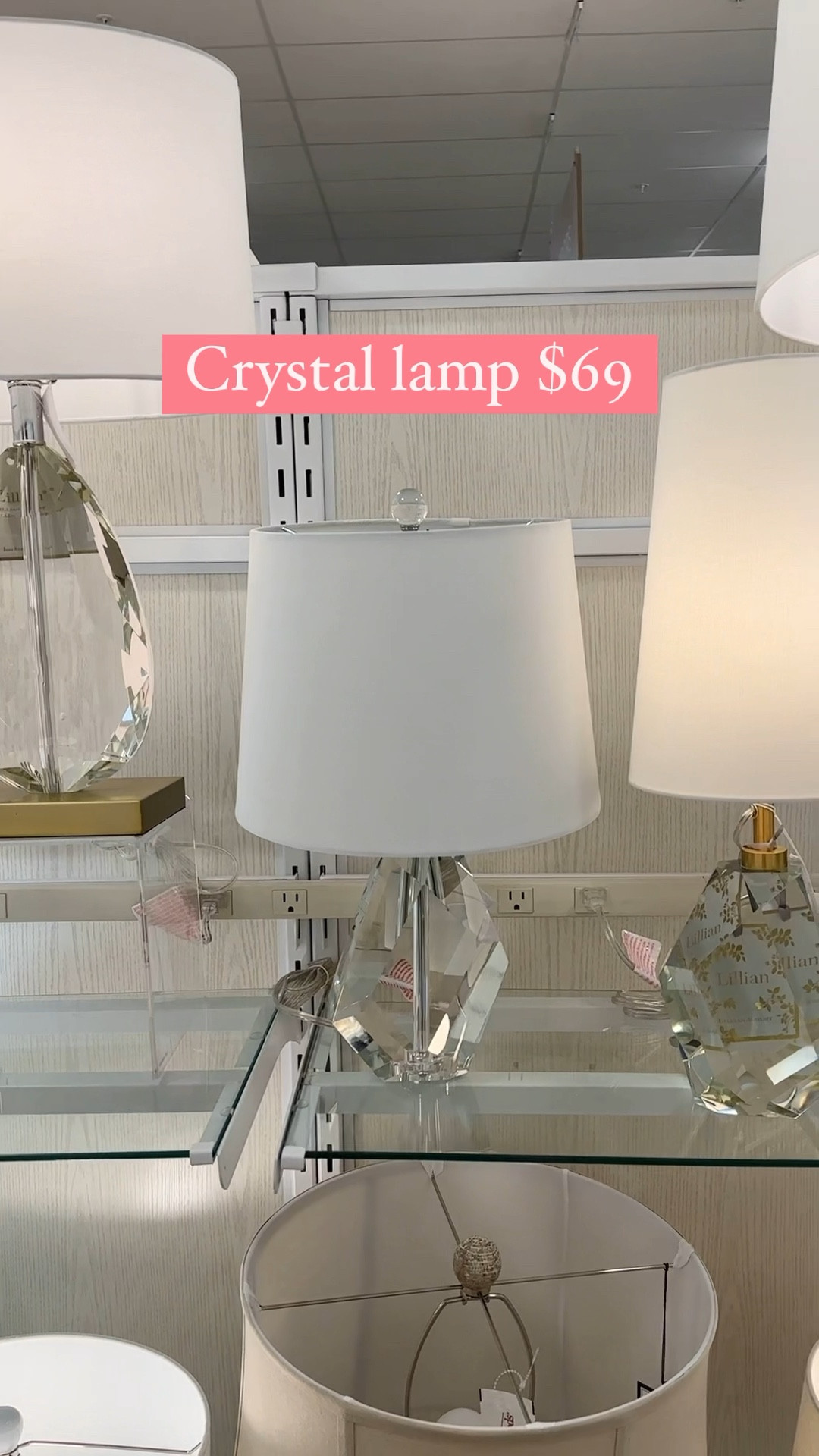 Tahari lamps deals crystal