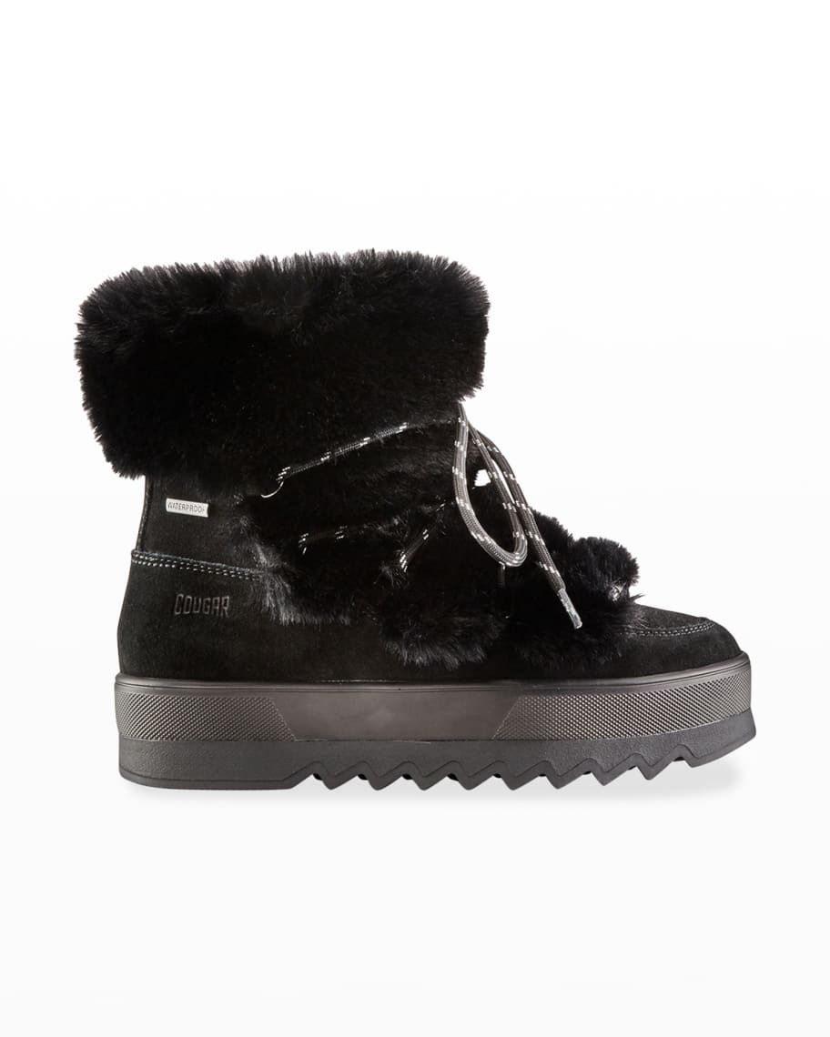 Cougar Vanity Polar Plush Suede Winter Booties | Neiman Marcus