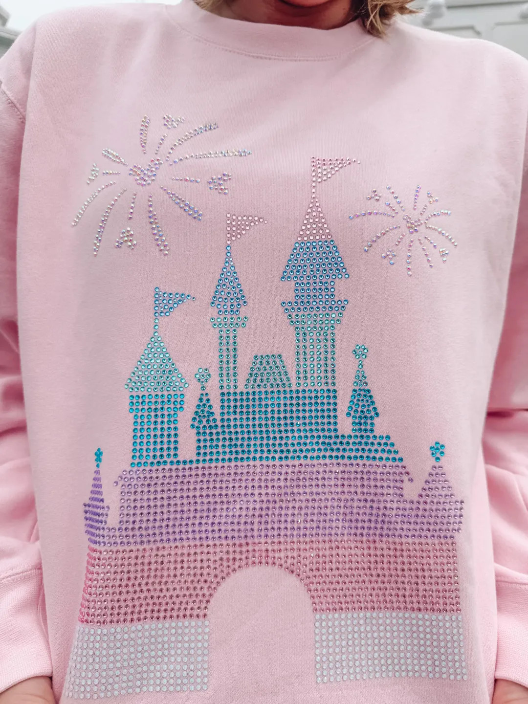 Crystal Castle Rhinestone Sweatshirt - Etsy | Etsy (US)