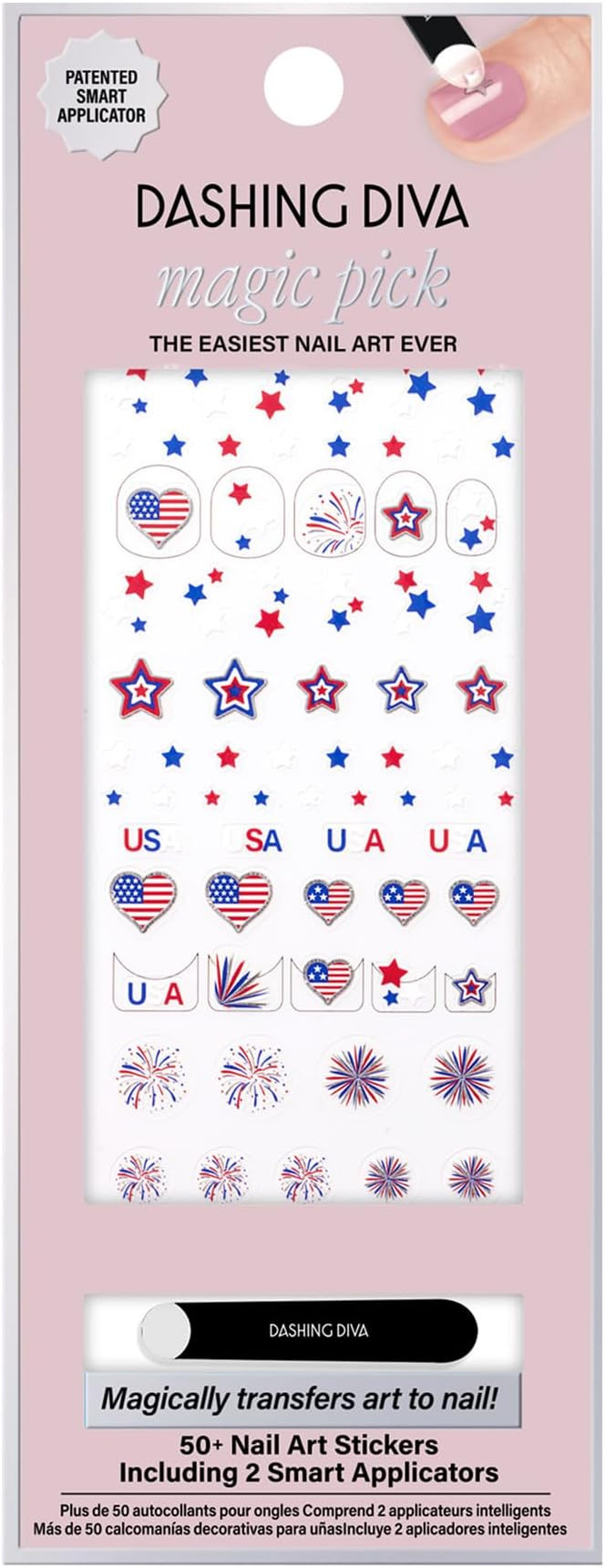 Dashing Diva Magic Pick Nail Stickers - Firework City - Premium Nail Art - Comes with 50+ Sticker... | Amazon (US)