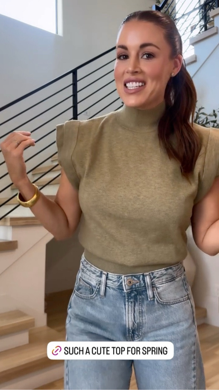 I love this top! It has the perfect little mockneck and the illusion of shoulder pads. Very comfortable and beautiful for Spring! @Zara 

#LTKootd #LTKgrwm #LTKdayinmylife