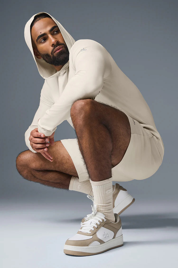 Conquer Reform Long Sleeve With Hood - Bone | Alo Yoga (US)