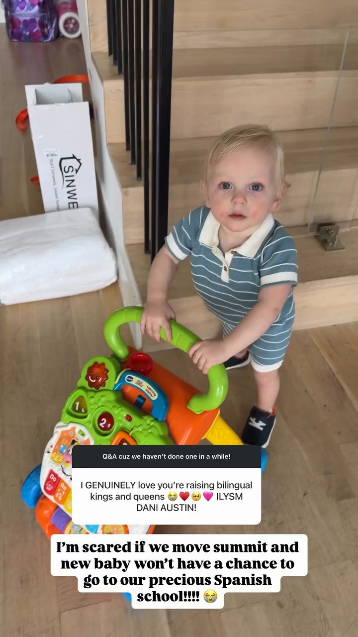 How cute is he?! Linked his set and learning walker toy. 

 #LTKBaby #LTKKids