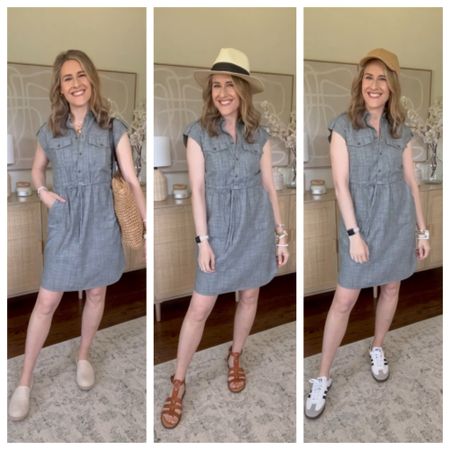 Walmart dress three ways, I’m very subtle with my accessories as you have probably noticed 😆 wearing my usual small here. #walmartfashion 

#LTKFindsUnder50 #LTKStyleTip #LTKOver40