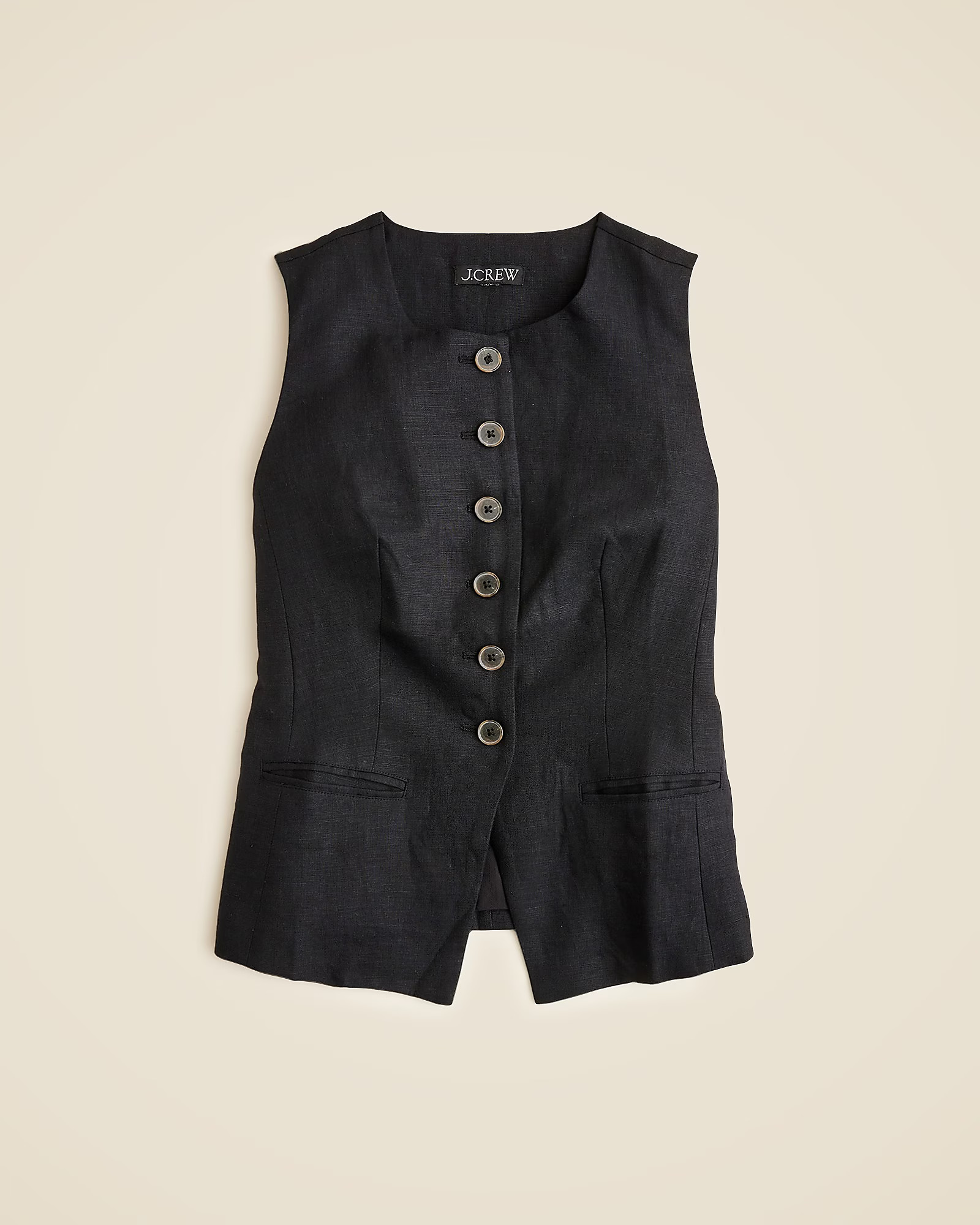 Cutaway vest top in linen | J. Crew US
