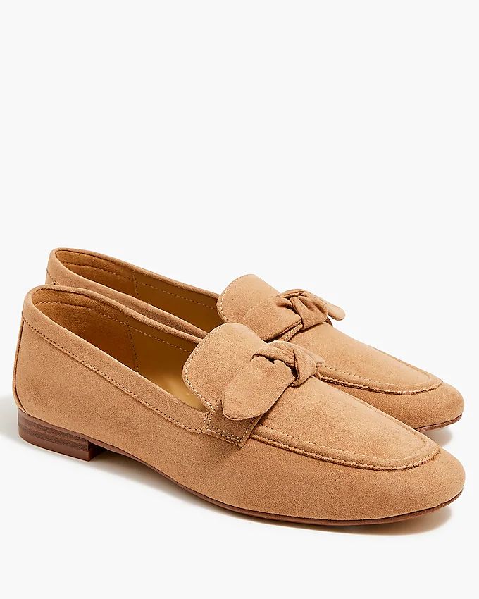 Sueded bow loafers | J.Crew Factory