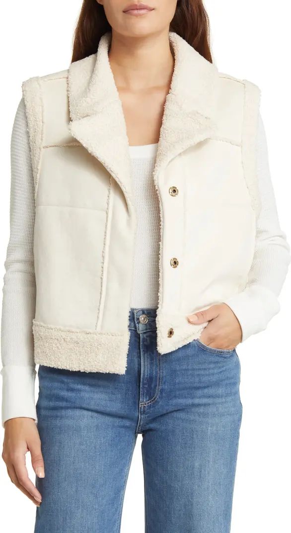 Marine Layer Faux Shearling & Faux Suede Vest | Nordstrom | Nordstrom