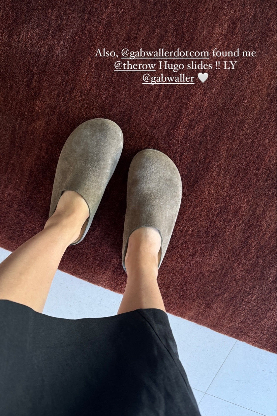 THE ROW スエード Hugo Slide