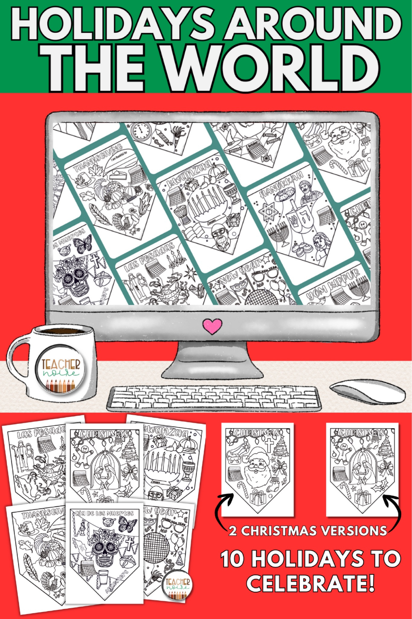 Looking for a fun way to celebrate Holidays Around the World? Check out these coloring pages for your next bulletin board, lesson plans, or office decor! 

#LTKHoliday #LTKSeasonal #LTKkids