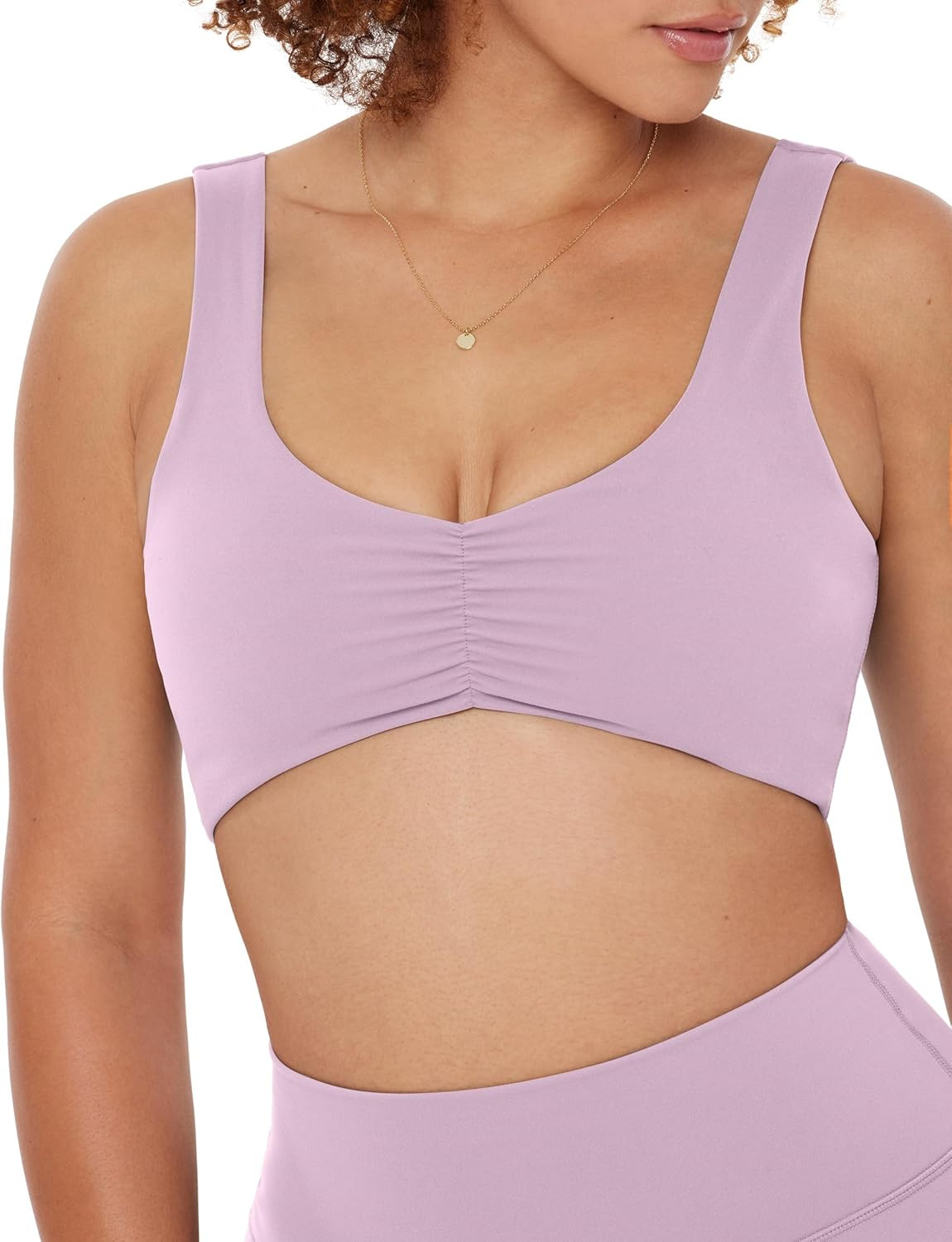 FlexFlow Collection | Women's Flattering Low Impact Scrunch Moisture-Wicking Padded Sports Bra | ... | Amazon (US)