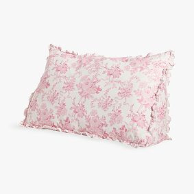 LoveShackFancy Garden Damask Ruffle Wedge Pillow | Pottery Barn Teen